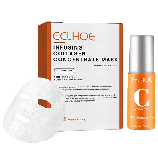 Kit Reparación Facial — Mascarilla de Colágeno Concentrado + Spray Vitamina C · EELHOE