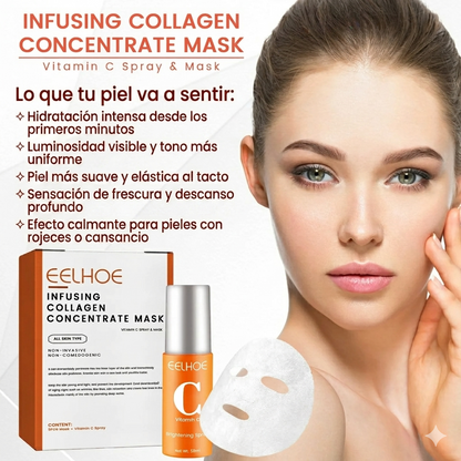 Kit Reparación Facial — Mascarilla de Colágeno Concentrado + Spray Vitamina C · EELHOE